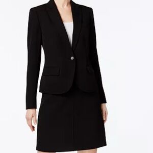 Anne Taylor Missy Executive Collection Single Button A Line Skirt Suit Set